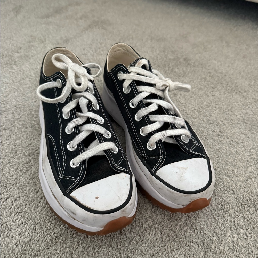 Converse Black and White Platform Shoes
